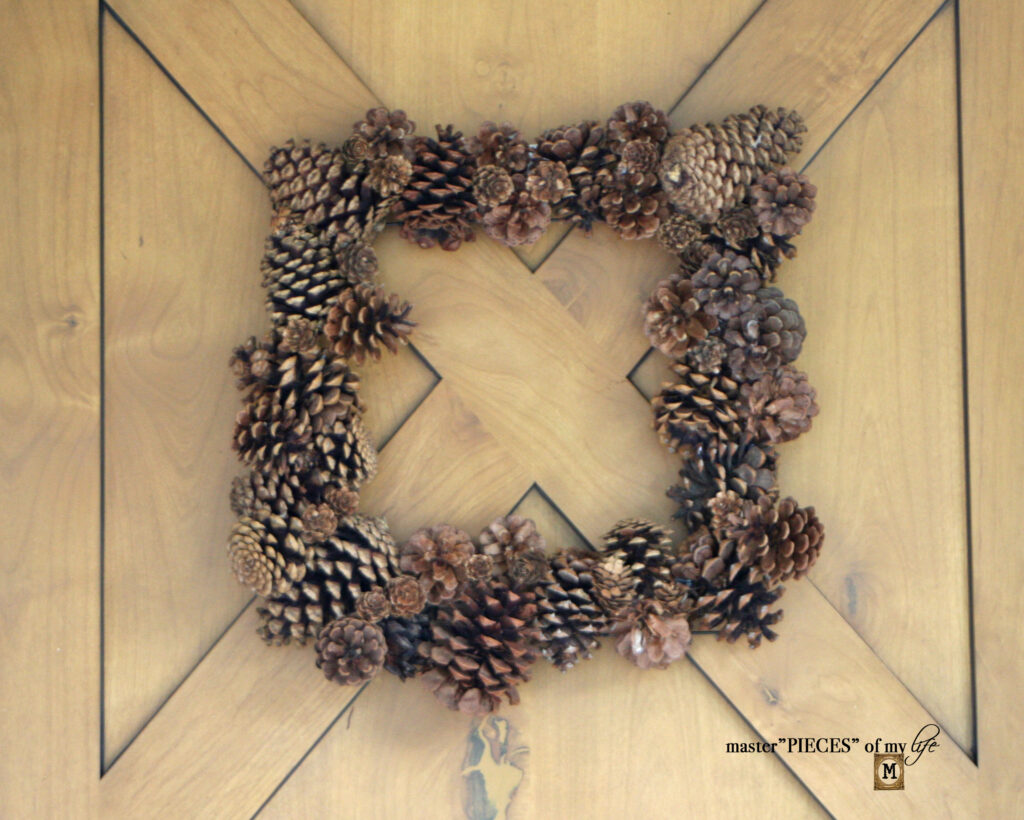 Pine cone wreath DIY