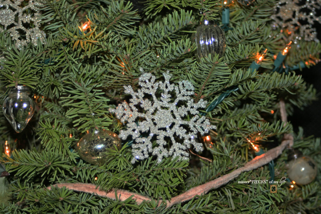 German glass glitter snow flakes