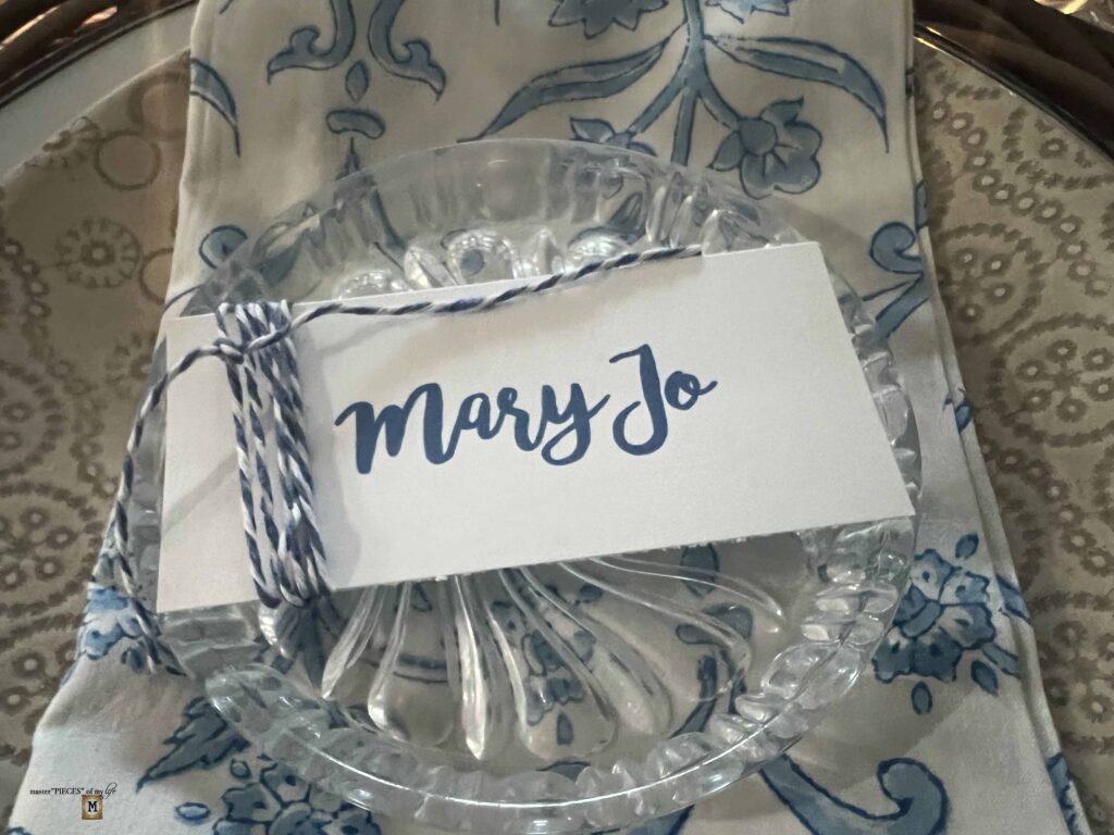 winter blues table styling